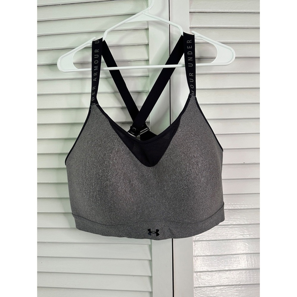 Under Armour Size 3X 52/54 Gray Structured Sports Bra Adjustable Back & Straps